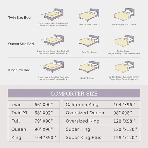 Vista 9 de Andency Juego de Edredón Beige Individual (66x90 Pulgadas), Edredón de 2 Piezas para Niñas y Niños, Juego de Edredón de Microfibra Suave
