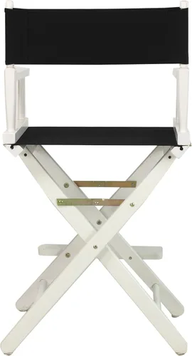 Vista 78 de Casual Home - Silla de director de 30 in, marco blanco, con lona color blanco, altura de barra