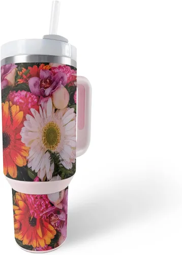 Vista 20 de MightySkins Skin - Vaso de vinilo compatible con Stanley The Quencher H2.0 FlowState de 40 onzas, mosaico de cebra, protectora, duradera y única