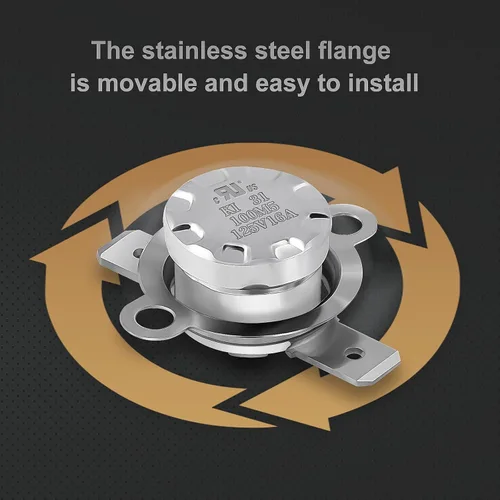 Vista 2 de UL/CUL Interruptor de límite de reinicio manual de reemplazo del termostato KSD301 125V 16A Interruptor de control de temperatura, 158.0 °F/158 °F