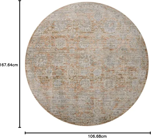 Vista 240 de Loloi Jean Stoffer Katherine Collection KES-02 Ocean/Coral 2'-7'' x 10'-0'', .25" Pile Height, Runner Rug