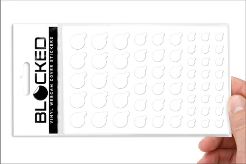 Vista 15 de Cubiertas de vinilo para cámara web/cámara apilables bloqueadas 57 adhesivos para cámara web reposicionables de baja adherencia 3 tamaños Pack