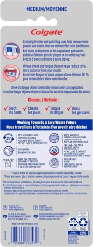 Vista 9 de Colgate Cepillo de dientes para adultos 360, mediano (4 unidades)