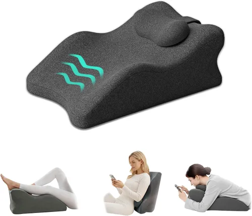 Vista 9 de Ergonomic Wedge Prone Pillow,Multi-Functional Bed Pillow,Reading Pillow,Ideal for Bed Breaks,Massage,Reading,Back Support,Sleeping,Anti Snoring, and