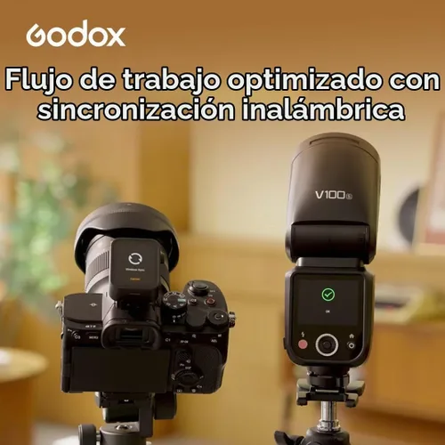 Vista 5 de Godox V100F Flash V100-F Flash de cabeza redonda de la pantalla táctil