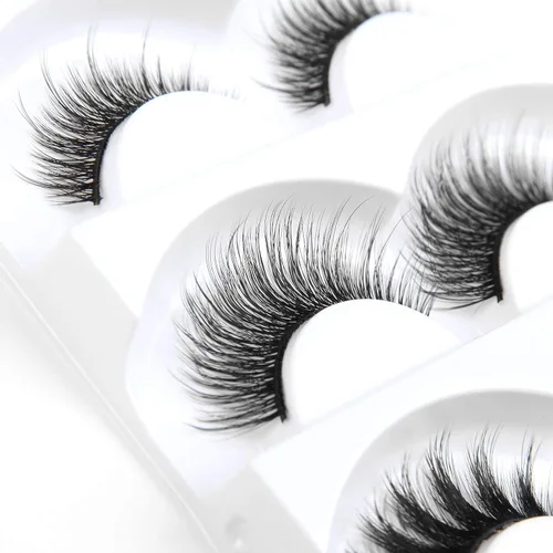 Vista 5 de Eliace Pestañas de visón 3D de aspecto natural, 15 estilos mixtos, 15 pares de pestañas postizas, paquete a granel, hechas a granel, hechas a mano