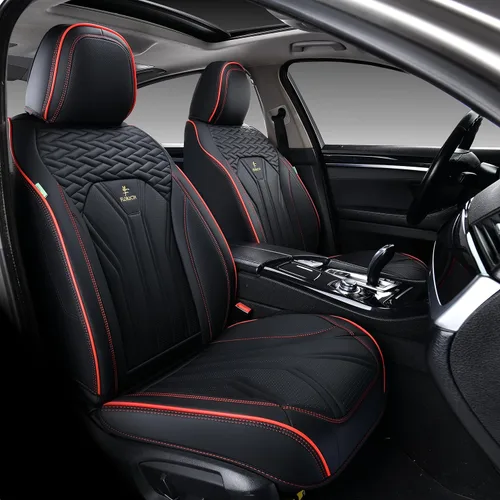 Vista 35 de FLORICH Fundas de asiento para automóviles, fundas de asiento impermeables, fundas de asiento de cuero para automóvil, paquete de 2, protector