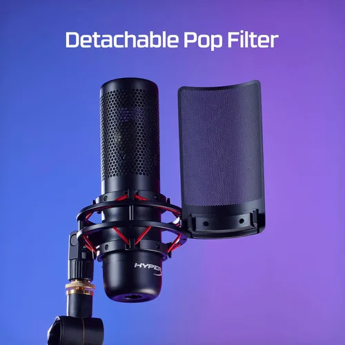 Vista 5 de HyperX Micrófono ProCast: micrófono de condensador de diafragma grande, conexión XLR