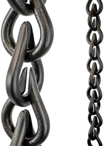 Vista 7 de Nutshell Stores Cadena de lluvia de gotas de aluminio fundido - Bronce - 6 pies