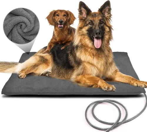 Vista 11 de Almohadilla térmica para mascotas al aire libre para gatos y perros, tapete calefactable para gato y perro con temperatura automática, almohadilla
