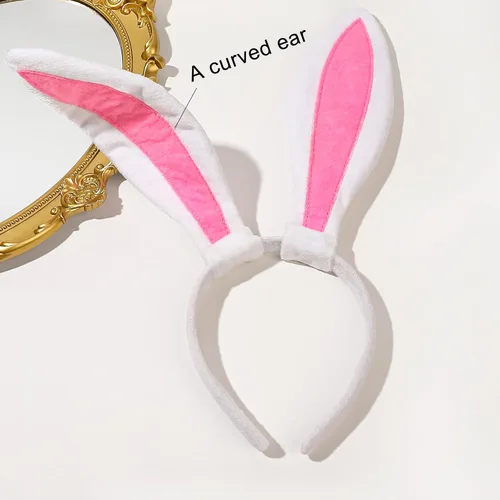 Vista 2 de Ivyu Disfraz de conejo de Lola para mujer, disfraz de conejo Playboy, diadema de orejas de conejo Roger, disfraz de conejo blanco, Alicia en el país