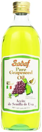 Sadaf Aceite de semilla de uva - Aceite de semilla de uva para cocinar - Aceite de cocina saludable - Alto punto de fumar - Condimento de hierro