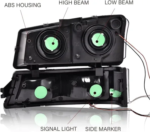 Vista 8 de PIT66 Conjunto de Faros LED DRL Compatible con Chevy Silverado 1500 2500 3500 HD Modelo 2003-2006/ 03-06 Avalanche 1500 2500