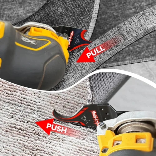 Vista 4 de AIFICUT 10 piezas de gancho oscilante multiherramienta hoja para tejas de techo de alfombras, materiales suaves, herramienta oscilante universal