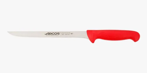 Vista 13 de Arcos Cuchillo de filete de acero inoxidable nitrum de 7 pulgadas y hoja de 7.480 in. Cuchillo afilado para filetear carne y pescado. Mango Negro