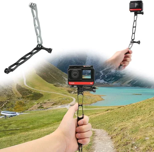 Vista 5 de SUREWO Brazo de extensión de aleación de aluminio de montaje en poste de metal compatible con GoPro Hero 12/11/10/9/8/7/6/5 Negro