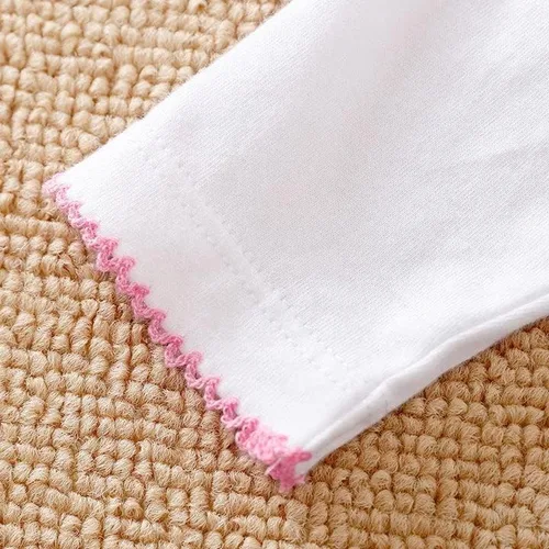 Vista 7 de Linda jirafa + cebra con estampado floral de manga larga para bebé niña, mono blanco para mameluco de una pieza