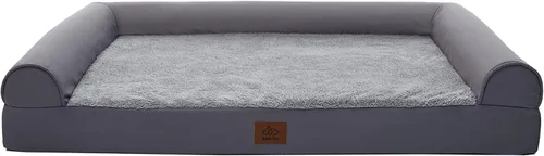 Vista 2 de Eterish - Cama ortopédica para perros medianos y grandes, con espuma que tiene diseño de cartón de huevos, una funda extraíble, lavable a máquina