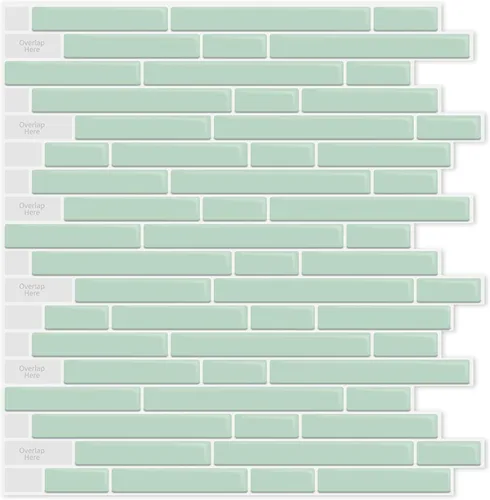 Vista 10 de LONGKING Protector contra salpicaduras de mármol despegable y adhesivo de 10 hojas para cocina, protector contra salpicaduras de azulejos