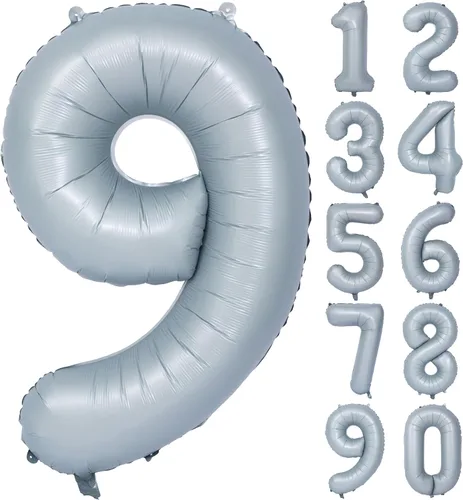 Vista 114 de Globos de 40 pulgadas con números de caramelo, papel de aluminio de helio, globos de látex de Mylar para fiesta de cumpleaños, decoración digital 0