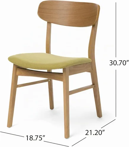 Vista 4 de Christopher Knight Home Lucious - Juego de comedor rectangular de patas curvas, juego de 5 piezas, roble natural / té verde