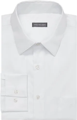 Vista 3 de Van Heusen - Camisa de vestir de popelina para hombre, ajuste estándar, unicolor
