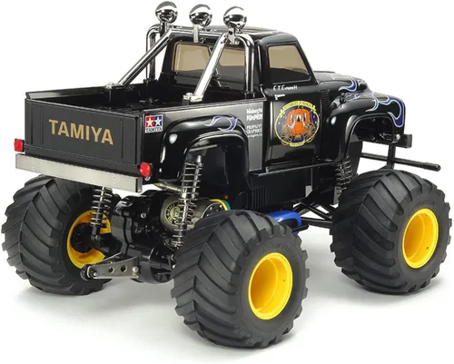 Vista 2 de Tamiya TAM58547 The Midnight Pumpkin, Black Edition 1/12 Monster Truck Kit, marrón