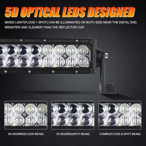 Vista 5 de Combo de barra de luz LED Auxbeam y LED PHILIPS para vehículos Pickup SUV ATV Ford F150