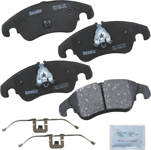 Vista 370 de Pastillas de Freno Delanteras Cerámicas Bendix Priority1 CFC430A para Modelos Selectos INFINITI G35, I30, Nissan 350Z, Altima, Juke, Maxima, Sentra