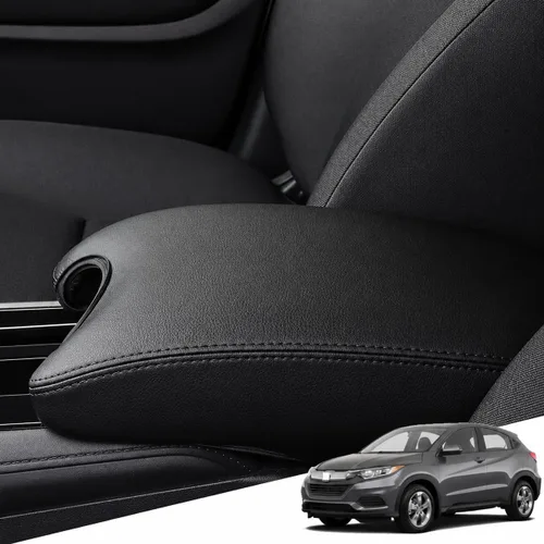 Vista 154 de Great-luck Funda de cuero para consola central, almohadilla para reposabrazos, accesorios de cubierta de caja (costuras rojas) para BMW X1 2023 2024
