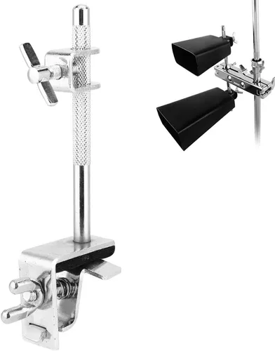 Vista 4 de Abrazadera de soporte de montaje de campana de tambor estándar ajustable para aro de tambor de bajo, ajuste de plata hacia arriba o hacia abajo