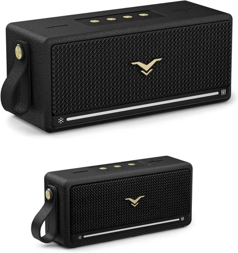Altavoz Bluetooth, altavoces retro Bluetooth inalámbricos, altavoz Bluetooth portátil fuerte con graves profundos, IP67 impermeable, luces LED,