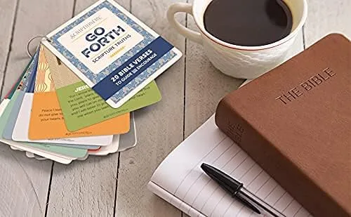 Vista 8 de Memoria de las Escrituras y devocional diario para estudiantes, rellenos cristianos de canasta de Pascua, tarjetas flash de versículos bíblicos