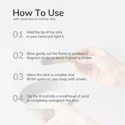 Vista 4 de Palo Santo - Varilla de incienso enrollada a mano 7 varitas Limpieza y purificación Hecho a mano en Perú