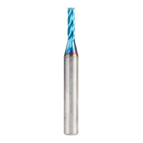 Amana Tool 46586-K CNC Spektra Extreme Tool Life Coated Spiral 2D/3D Tallado 0.10 grados ángulo recto fondo plano x 1/8 D x 1/2 CH x 1/4 SHK x 2