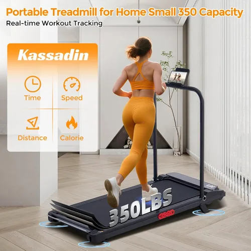 Vista 11 de KASSADIN Walking Pad with Handle Bar, 2026 Upgrade Portable Small Treadmill with Handles for Home Small, 3.0HP Under Desk Walking Pad Treadmill with