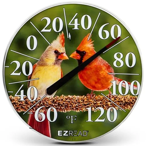 Vista 2 de Headwind EZRead - Termómetro de esfera decorativa, termómetro de pared para interiores y exteriores de 12.5 pulgadas, esfera de patio resistente a