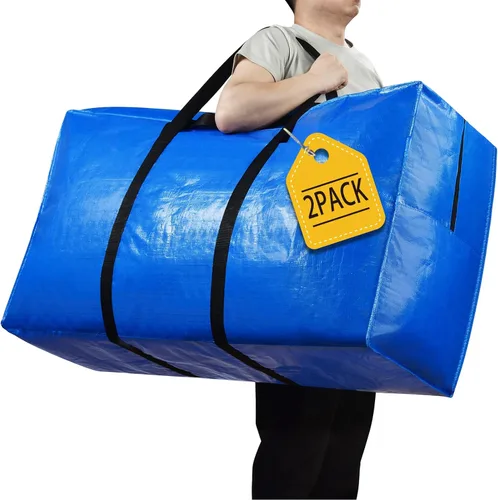 HAPPY CHEERS - Bolsas de almacenamiento extragrandes, 41 galones XXL Jumbo grandes para mudanzas resistentes, contenedores de almacenamiento y para