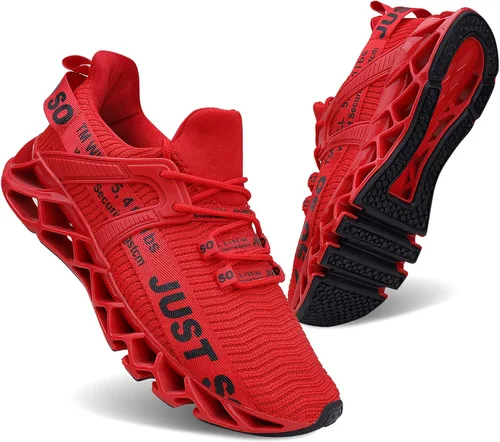 Vista 2 de UMYOGO Tenis deportivos antideslizantes para mujer, tipo hoja para caminar