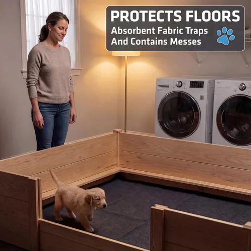 Vista 2 de Drymate Alfombrilla Forro para Caja de Parto, Lavable a Máquina, Súper Absorbente, Impermeable, Secado Rápido, Antideslizante, Reutilizable