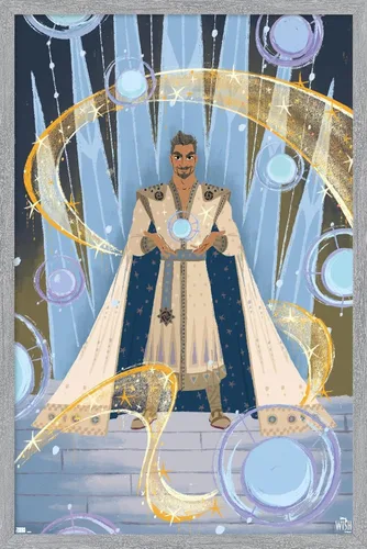 Vista 34 de Trends International Disney Wish - Póster de collage 4 (King Magnifico), póster de pared, 14.72 x 22.37 pulgadas, versión enmarcada de madera