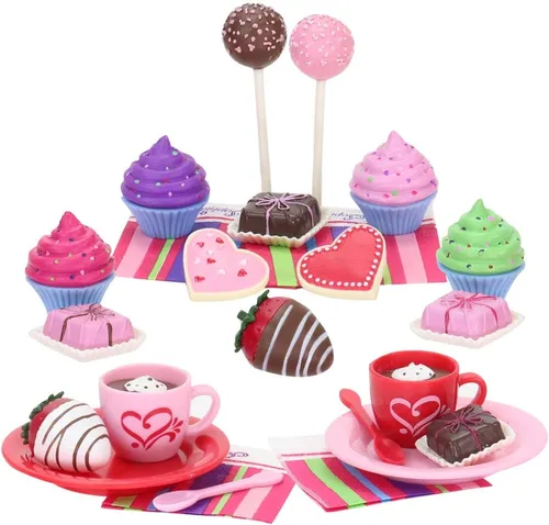 Vista 13 de Juego de servicio de 47 piezas de Sophia's con deliciosos postres para muñecas de 18 pulgadas, multicolor