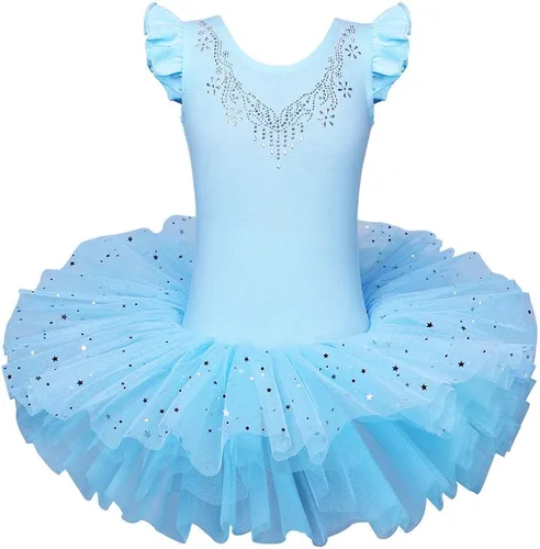 BAOHULU Leotardos de ballet para niñas con falda completa, tutú de baile, disfraces de fiesta