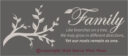Vista 9 de Pegatina de vinilo para pared, diseño de ramas en un árbol, color beige