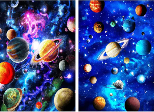 Yomiie Kits de arte de diamantes 5D para adultos, pintura de diamante planeta, espacio, universo, estrella, bricolaje, kit de taladro redondo