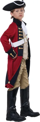 Vista 2 de California Costumes Disfraz infantil de Casaca Roja británico, M, Un solo