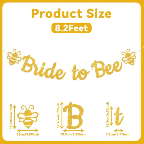 Vista 2 de Cartel de novia a abeja, pancarta de despedida de soltera de abeja, decoración de despedida de soltera con temática de abeja, despedida de soltera