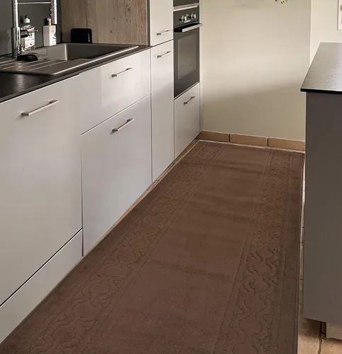 Vista 7 de Alfombra de pasillo de tamaño personalizado con diseño de borde enrejado, alfombras extralargas para pasillos, 36 pulgadas de ancho x elige tu