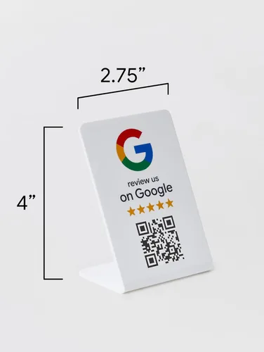 Vista 3 de Soporte de revisión de Google - NFC y código QR, fácil configuración, para todas las empresas (paquete de 1)