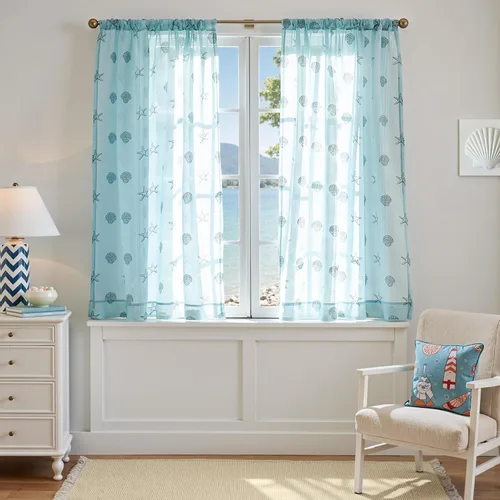 Vista 11 de jinchan Cortinas traslúcidas blancas para sala de estar, dormitorio, cuarto de bebé, cortinas de 63 pulgadas de largo para casa de playa, gasa